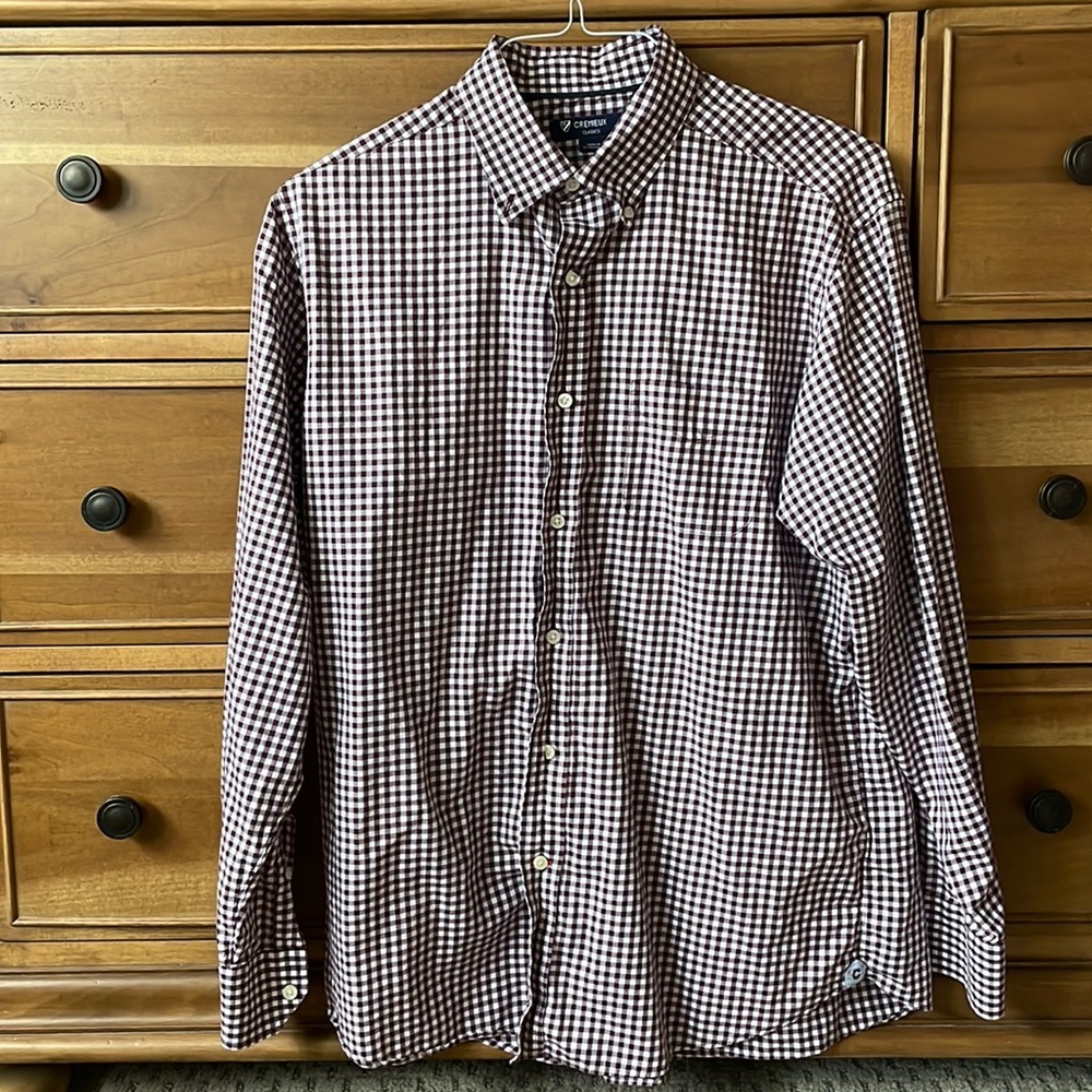 Daniel Cremiux Large Button Down Shirt Gingham Pattern - Picture 1 of 3